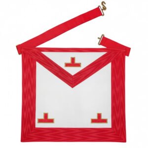 Tablier Vénérable Maître REAA — Taus et Pendeloques (39×33 cm)