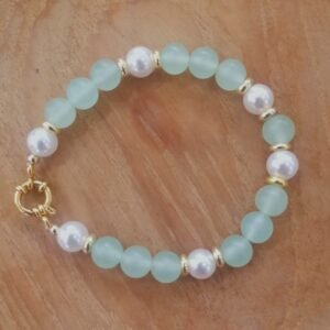 Bracelet pierre de Jade -perles d'eau douce