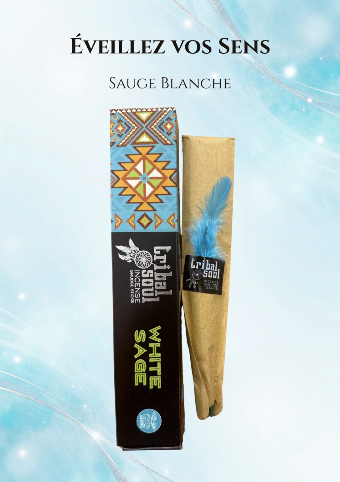 Encens SAUGE BLANCHE (avec plume bleue)