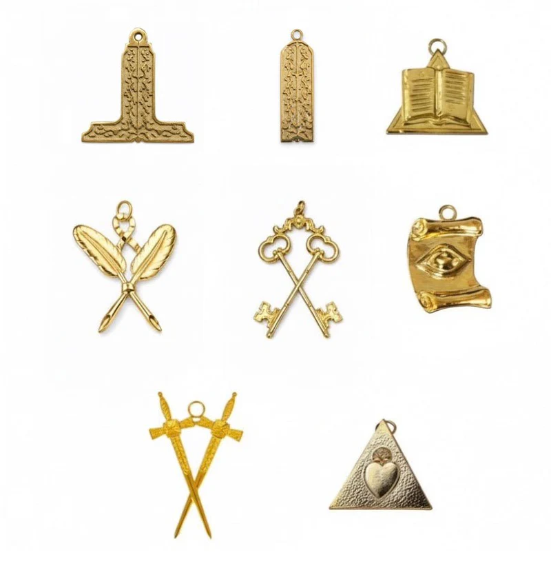 Pack 8 Bijoux Collège des Officiers. Bronze - Régime Écossais Rectifié (RER)