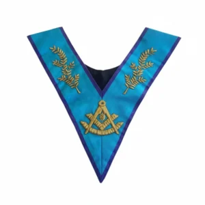 Sautoir Vénérable Maître. Broderie de l’Office. Soie Naturelle - Memphis-Misraïm