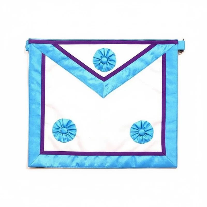 Tablier Maître. 3 Rosettes. 39x33cm - Memphis-Misraïm
