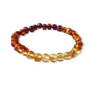Bracelet Femme Ambre perles baroques dégradé de couleurs