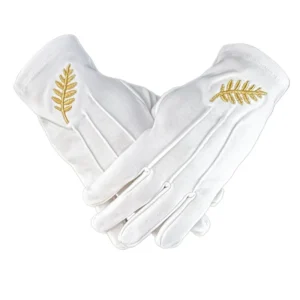GANTS BLANC ACACIA Doré 3 griffes