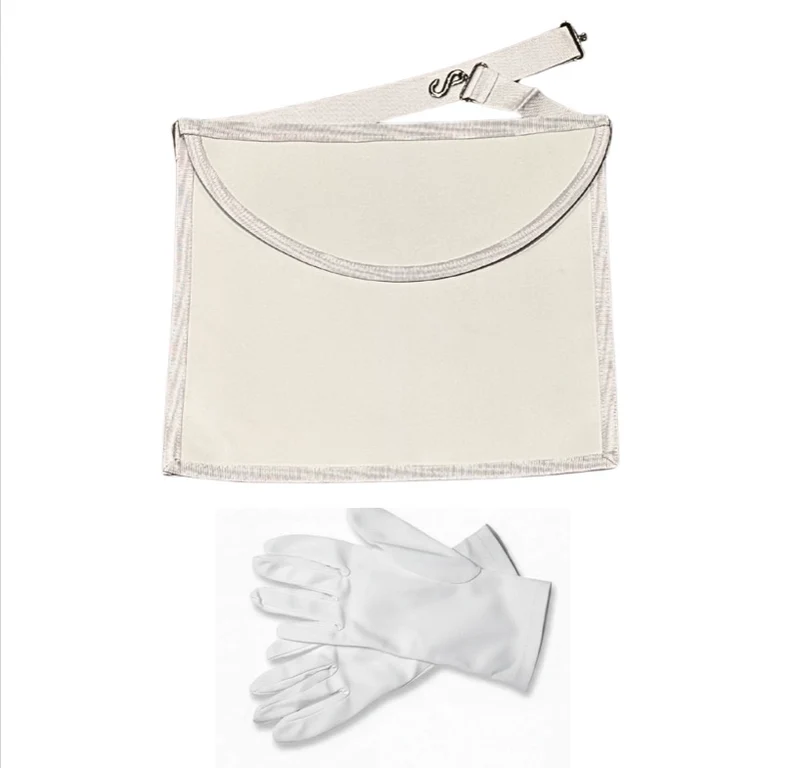 Tablier Apprenti. Simili cuir + 1 paire de gants offerte - Rite Standard d'Ecosse