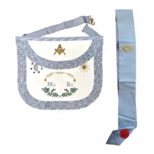 Pack Maître. Tablier Arrondis + Cordon - Rite Français Traditionnel