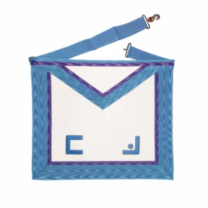 Tablier Maître. Alphabet Maçonnique. 39x33cm - Memphis-Misraïm