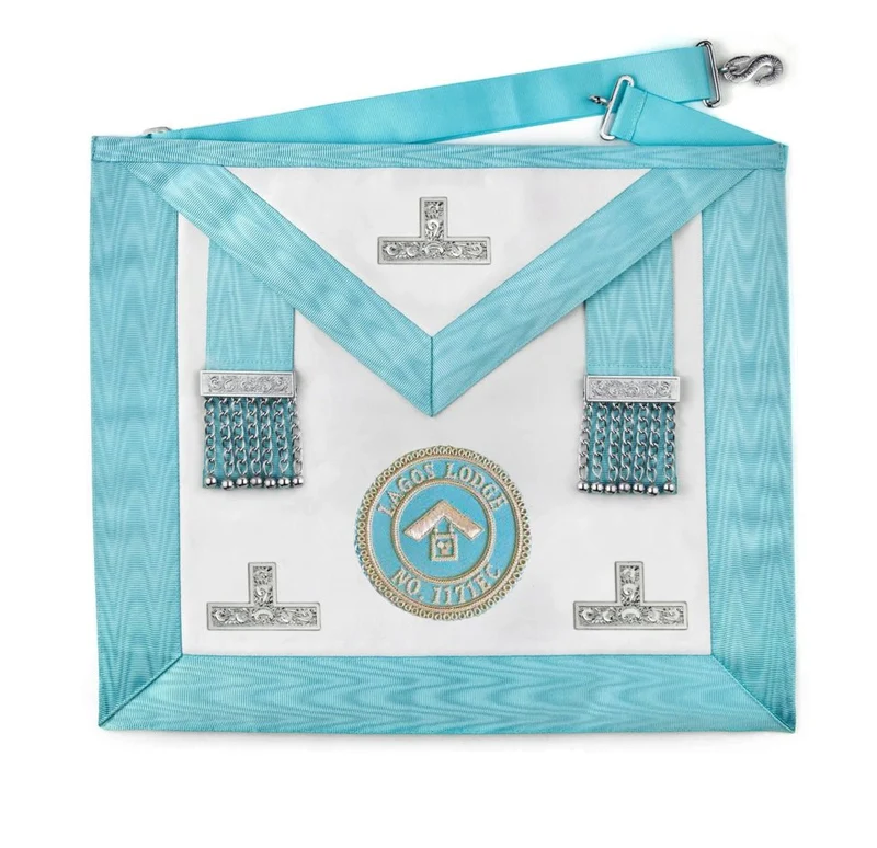 Tablier Passé Maître Pendeloques & Badge - Rite Emulation Traditionnel