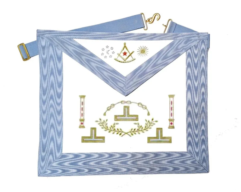 Tablier Vénérable Maître Bords droits - Rite Français Traditionnel