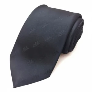 Cravate Maçonnique Noire Acacia ✓ Compatible tous rites