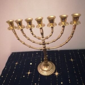 Chandelier Maçonnique 7 branches MENORAH doré