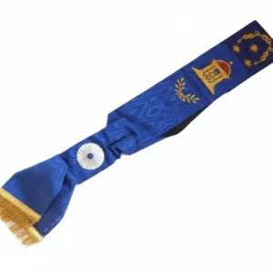 Écharpe Maître Élevé. Avec broderies. Soie Naturelle - Rite Opératif de Salomon (ROS)