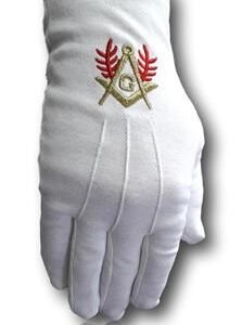 GANTS Equerre-compas doré Acacia rouge  3 griffes