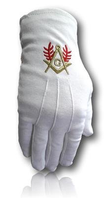 GANTS Equerre-compas doré Acacia rouge 3 griffes