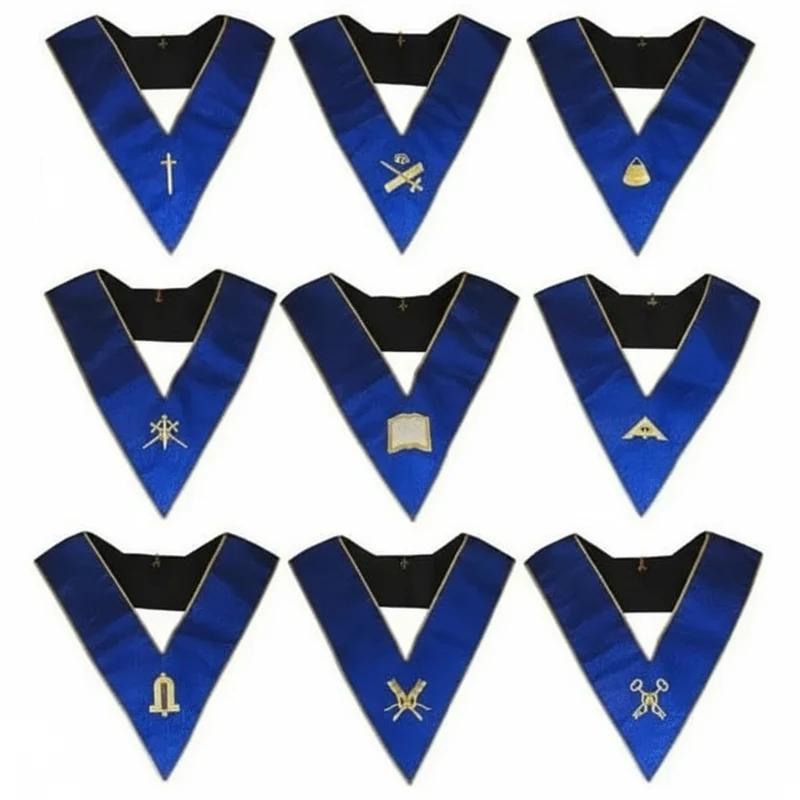 Pack 15 Sautoirs Officiers & Vénérable (Traditionnel) - Rite d’York