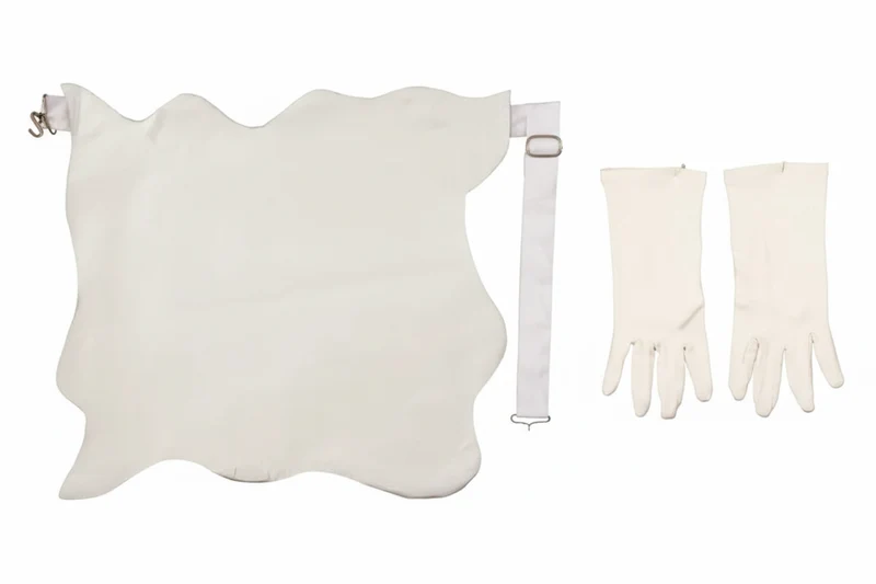 Tablier Apprenti Entré. Simili cuir + 1 paire gants offerte - Rite Opératif de Salomon (ROS)