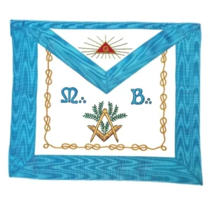 Tablier Vénérable Maître Rite Français Groussier (RFG). Luxe. DELTA RAYONNANT