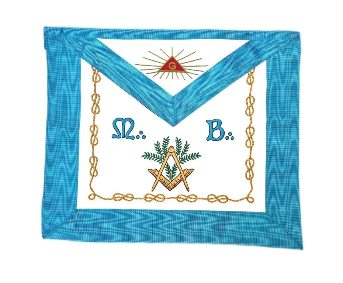 Tablier Vénérable Maître Rite Français Groussier (RFG). Luxe. DELTA RAYONNANT